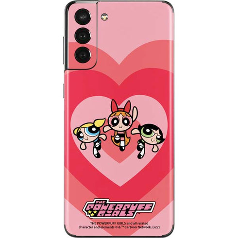 Cartoon Network Powerpuff Girls Hearts Galaxy S21 Plus 5G Skin